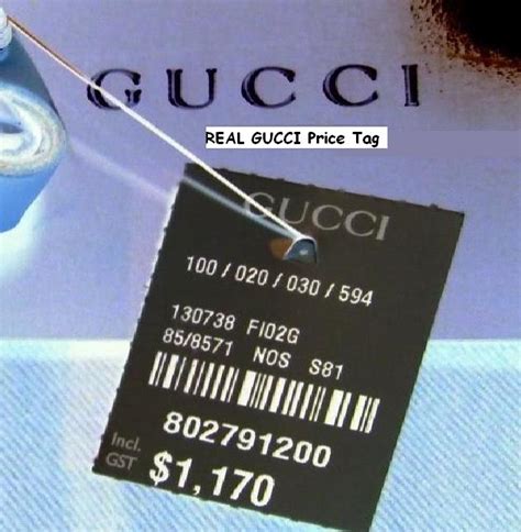 gucci price tag.